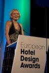 Mariella Frostrup presenting at The European Hotel Design Awards